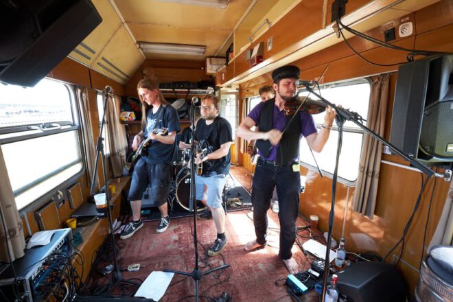 Vlakfest on a train in Europe