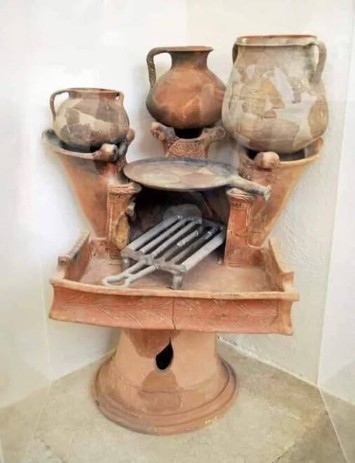 ancient greek charcoal stove