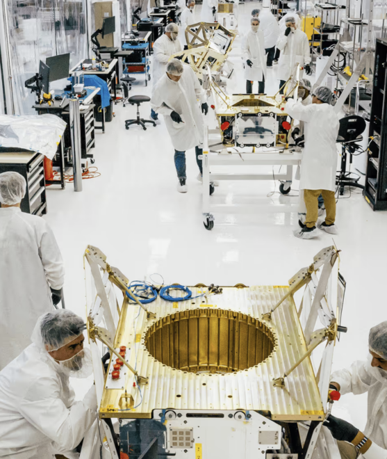 Apex Space factory floor; they make space busses