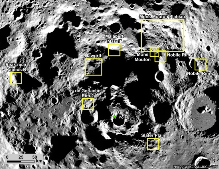 Landing spots for Moon to Mars mission selected