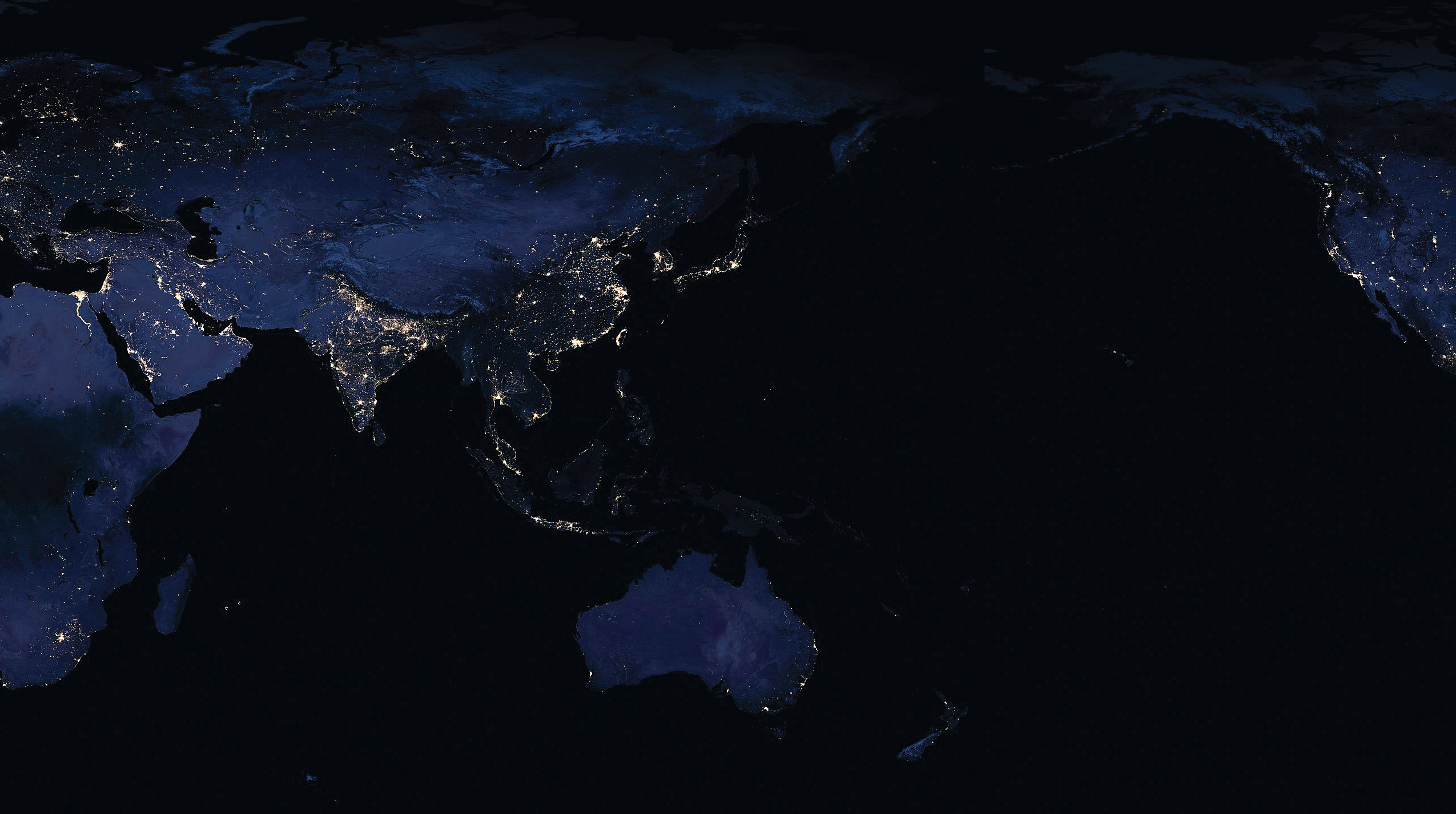 artificial lights seen from satellites abo