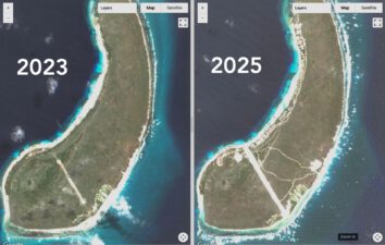 Images of Assomption Island development show extensive beach development