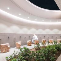 bab al salam mosque This year’s winner is Altqadum, a research-based design studio from Oman that specialises in architecture, interior and objects design, led by Marwan Albalushi, Najd Albalushi and Abdulrahim Alkendi. Their Bab Al Salam Mosque in Muscat is one of Time magazine’s ‘World’s Greatest Places 2024’. Taking inspiration from the musical culture of the Gulf, where communities traditionally gather around and accompany musicians, TukTuKDum is an innovative table that encourages interaction, inviting audiences to become performers and even an integral part of the table itself.