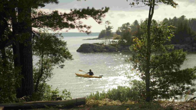 Canoe on the great lakes