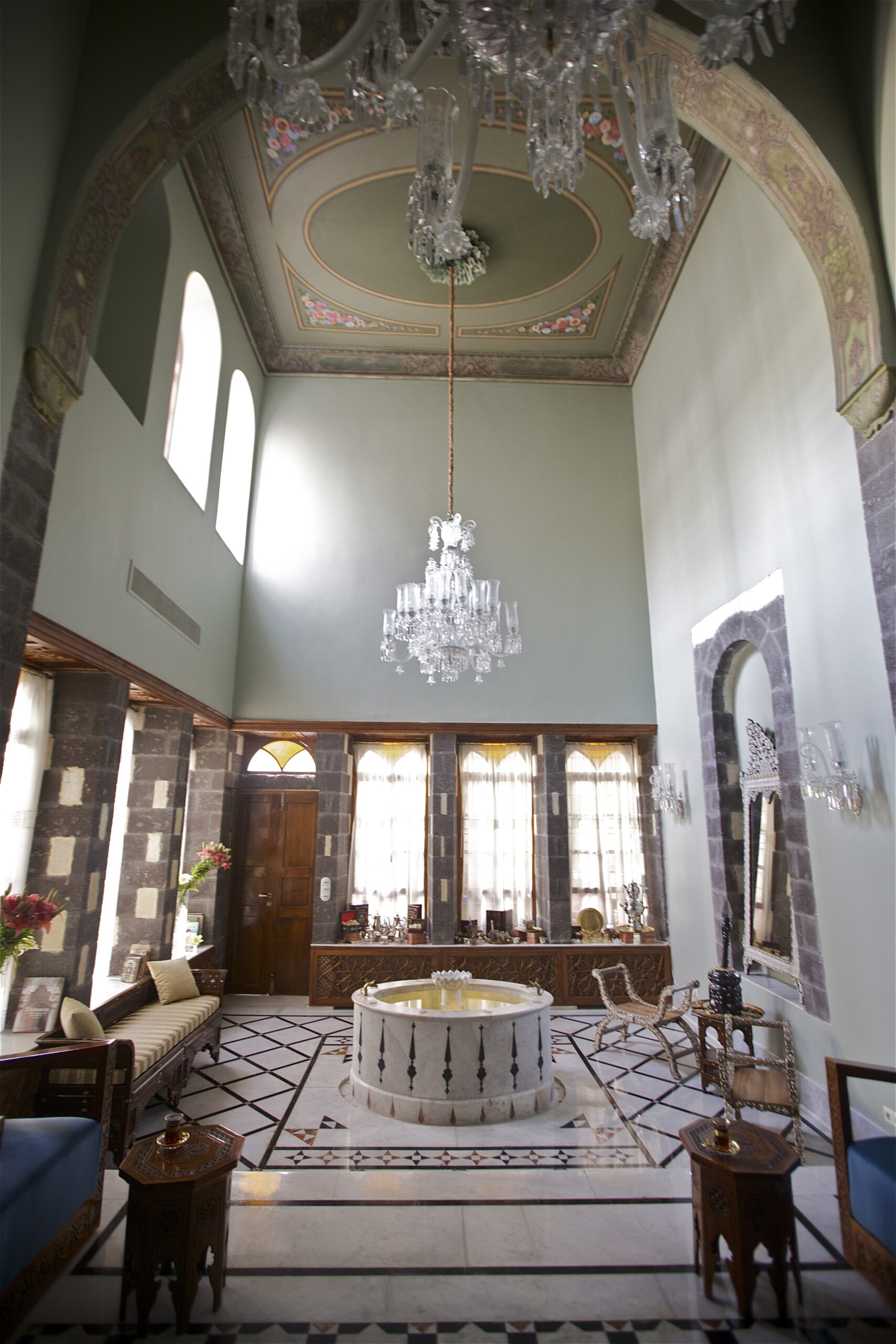 Beit Safran, boutique hotel in Syria, Damascus AIRBNB, stay in an ottoman palace, luxury hotel, sustainable travel, bathroom