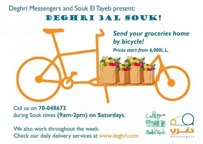 bike messenger groceries