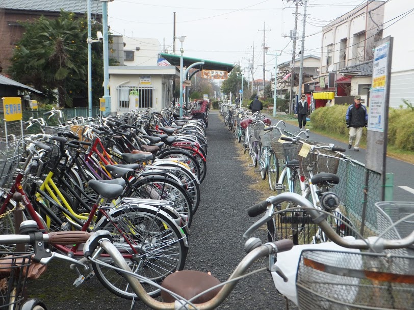 Bike parking lot in Japan