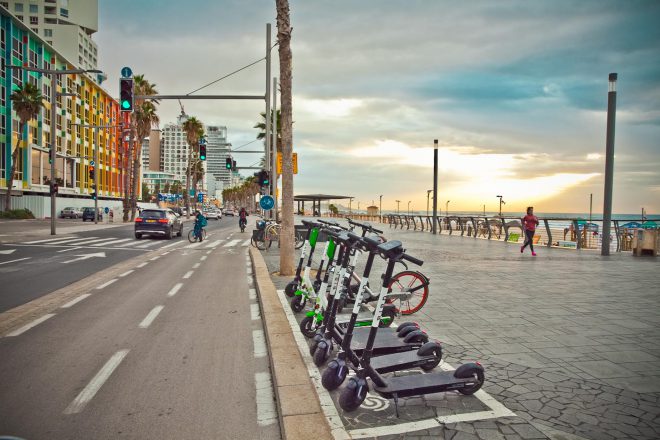 bird scooters in Tel aviv