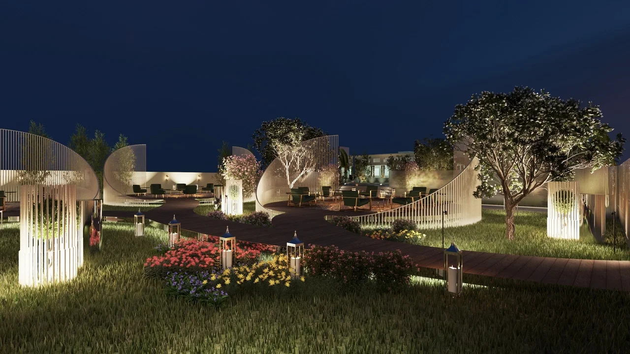 1- Events design / scenography: This was an event for the design of outdoor lounges in Doha to receive VIP guests for the world cup: