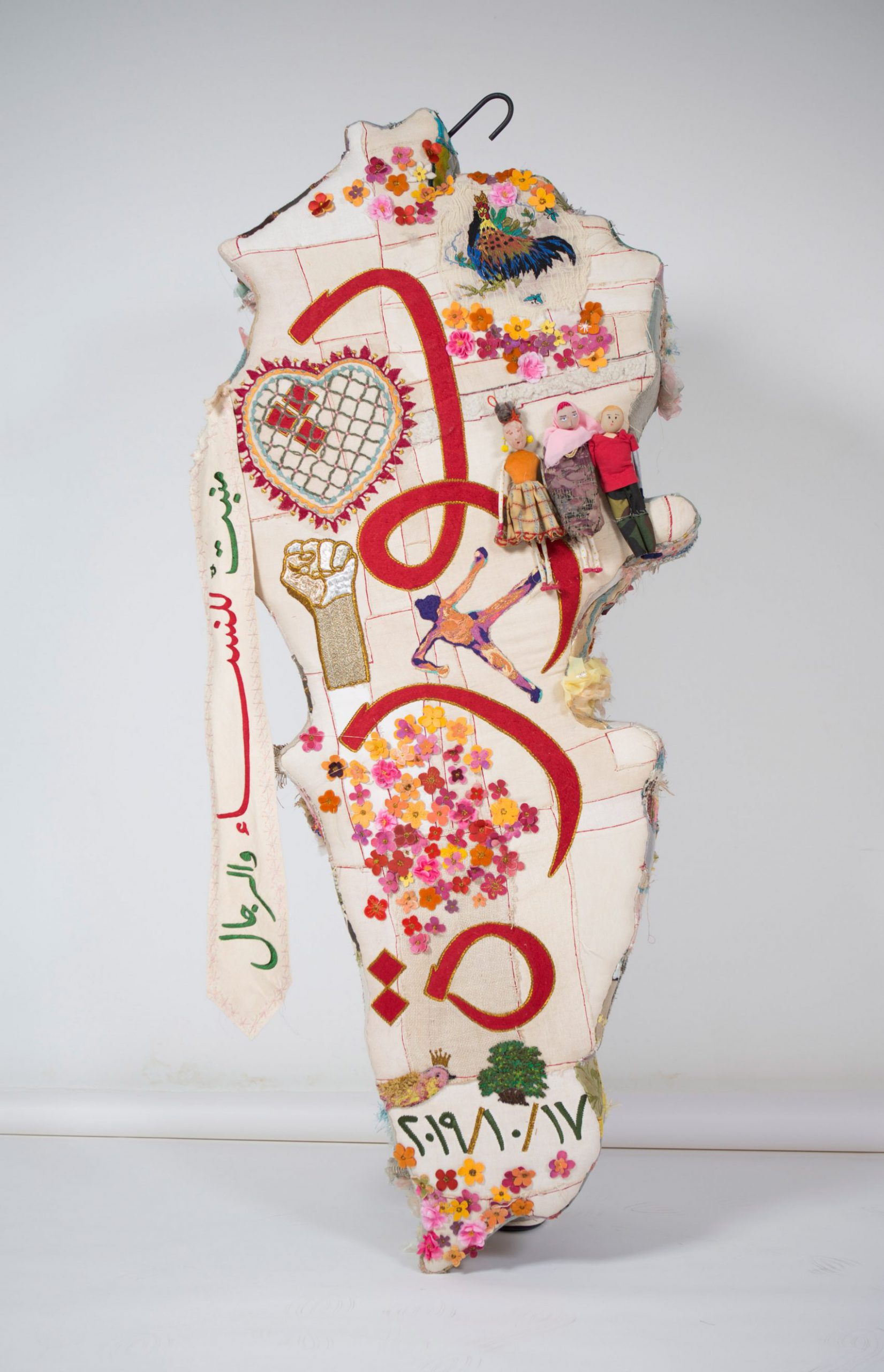 Map of Beurut in stitches