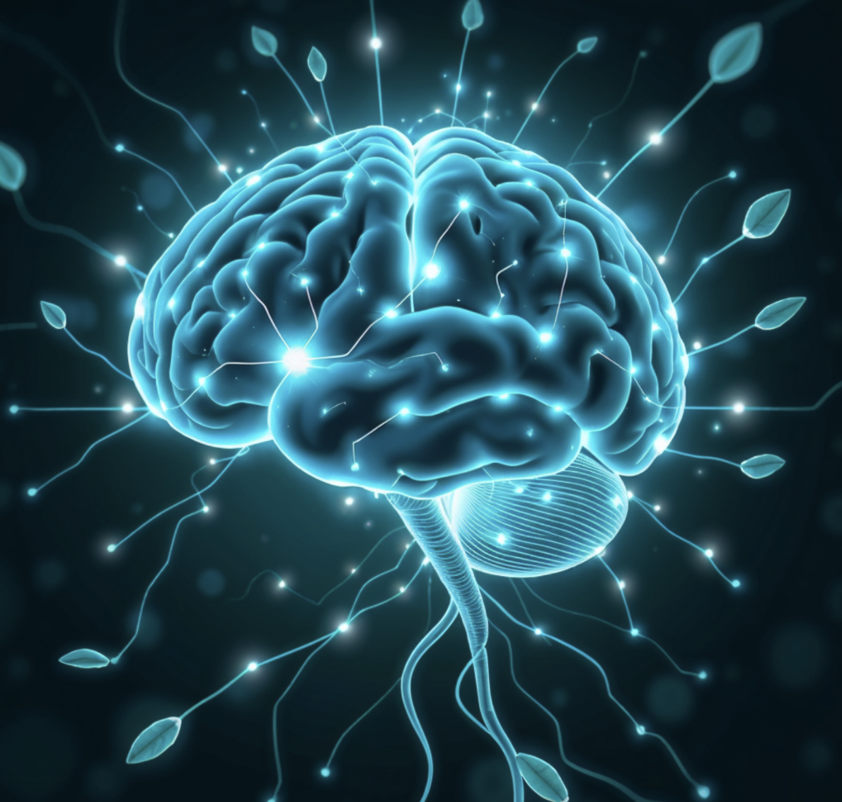 brain health nooptropics, plants for the mind. Image generated via AI