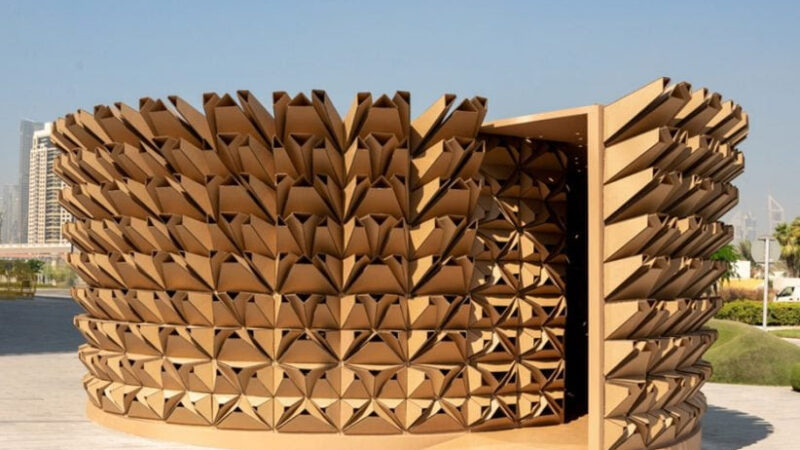 A cardboard pavilion for Dubai Design Week