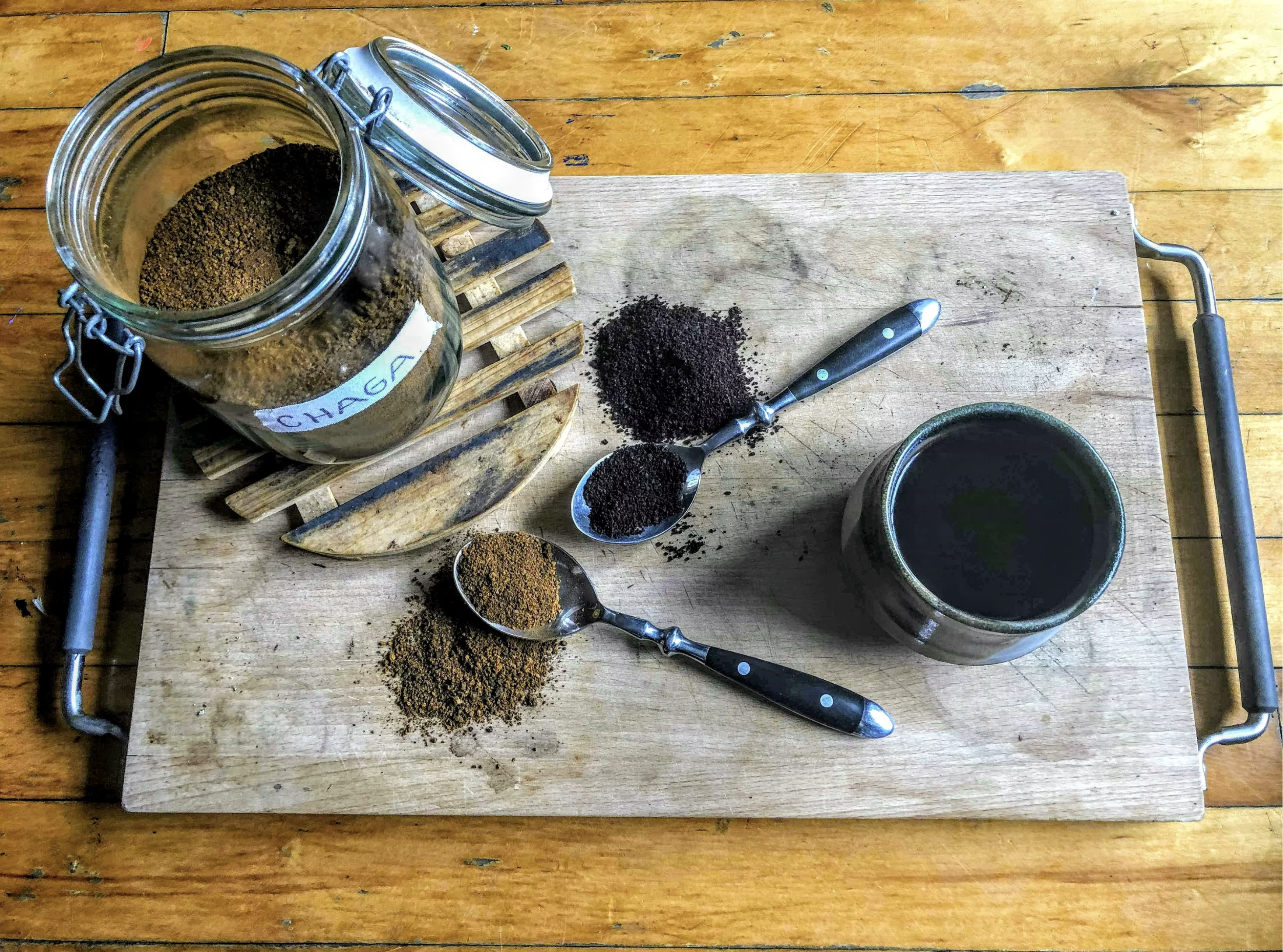 chaga mushroom tea king chaga, ground