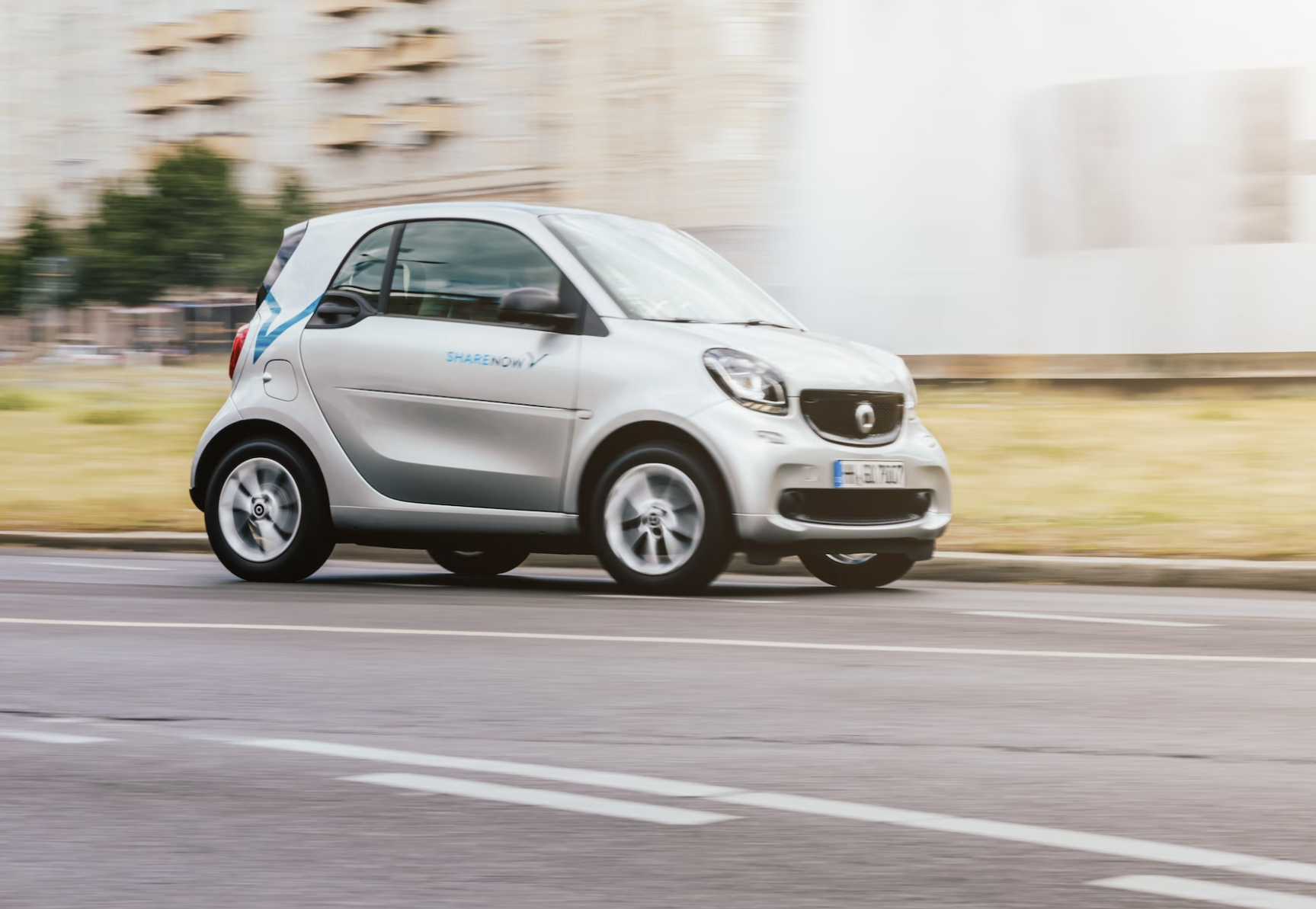 Sharenow car, car share, saves parking