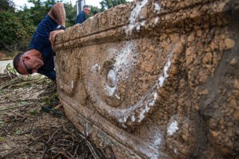 Ancient coffins found with the elephants at the zoo