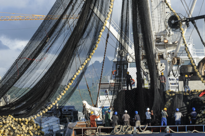  commercial fishing boat. Mauritius