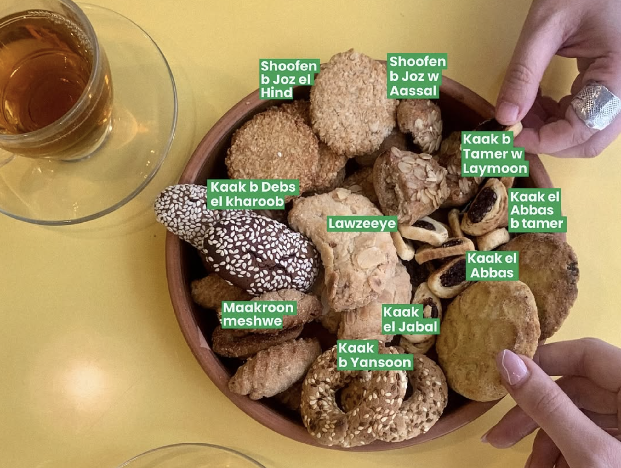 Kinds of cookies sold at the Souk