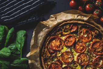 Roasted Tomato and Spinach Quiche Recipe
