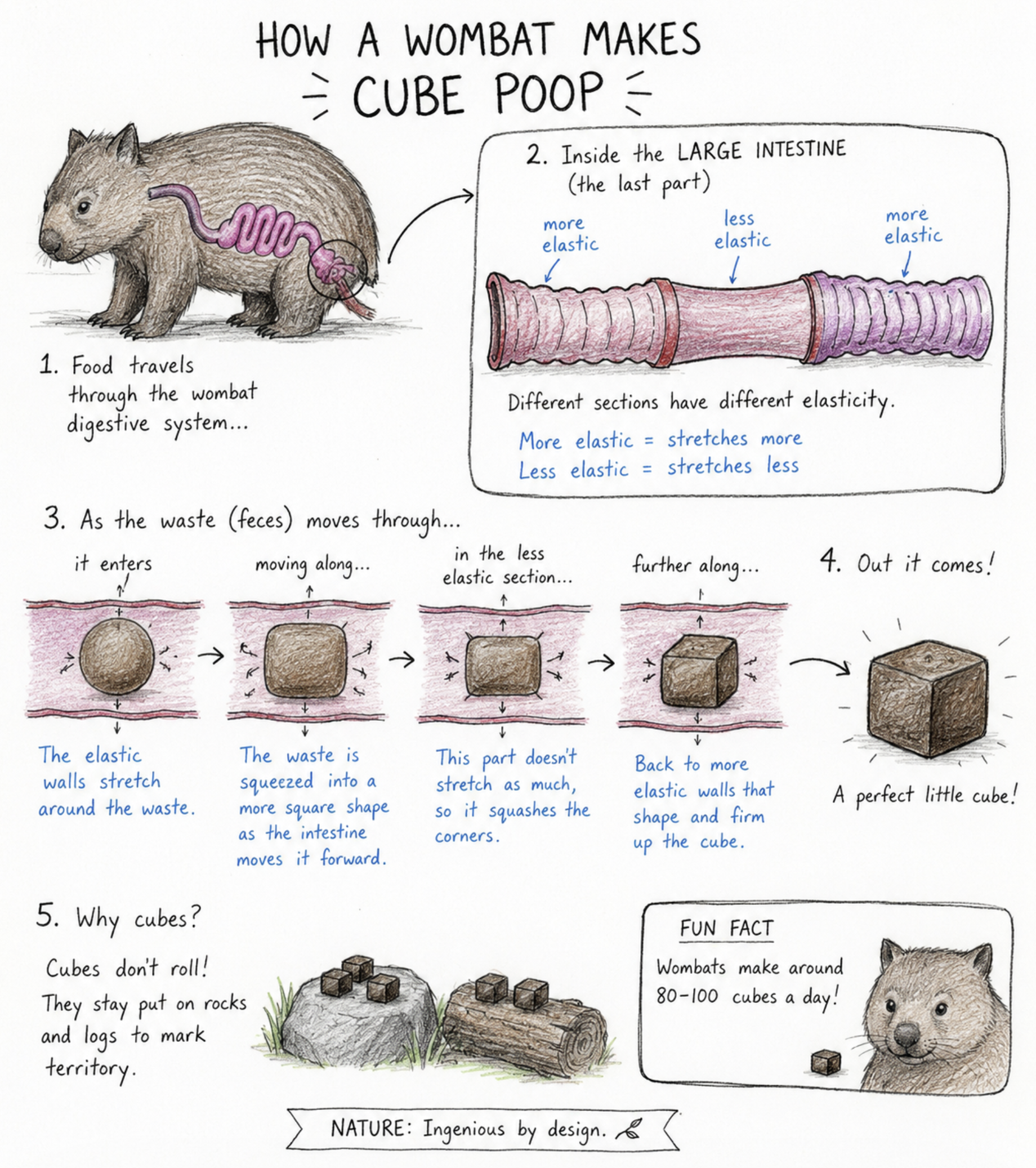 How do wombats poop cubes? It's science!