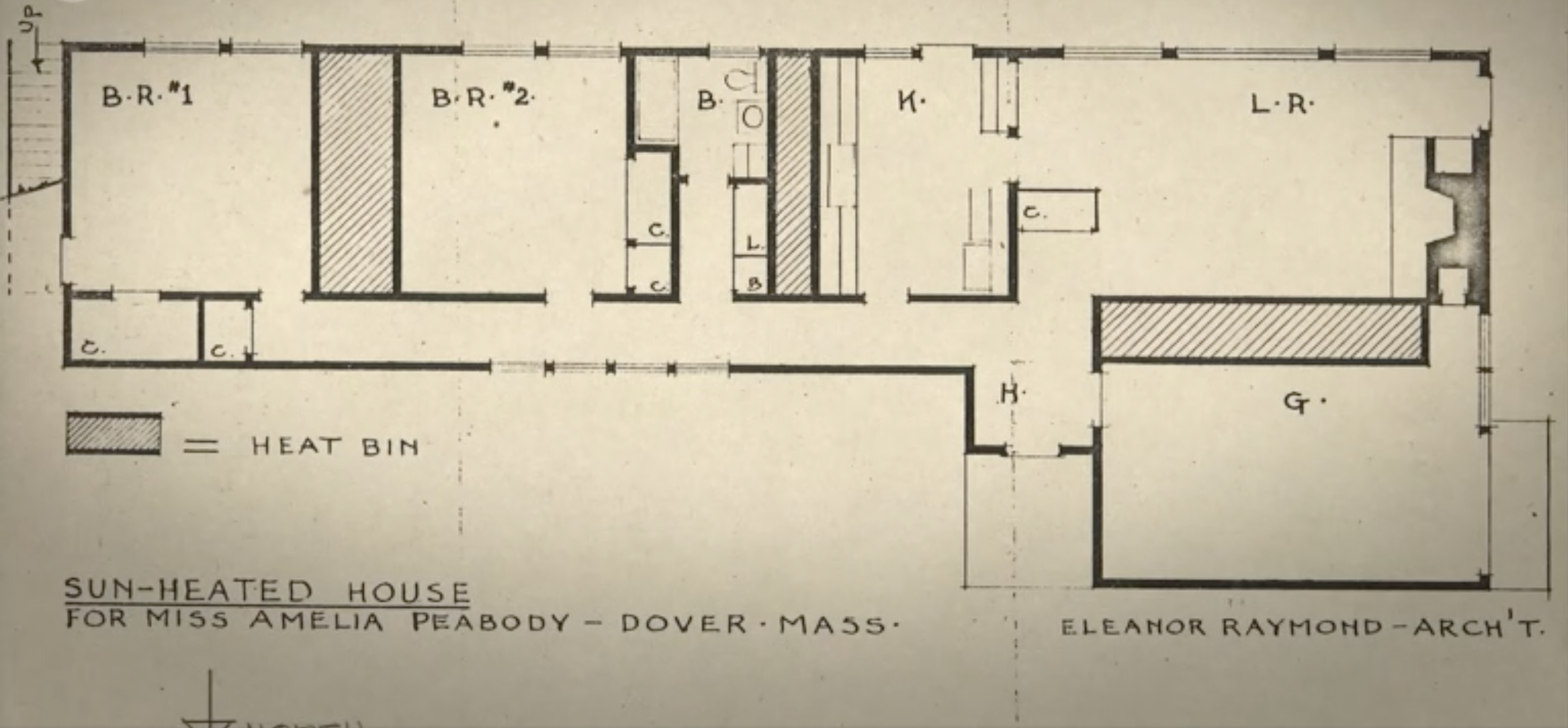Maria Telkes outside the Dover Sun House