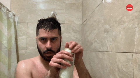 drink beer in long shower