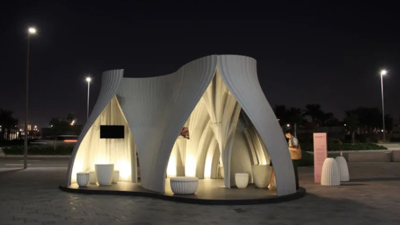 Nyxo’s 3D printed office at Dubai Design Week