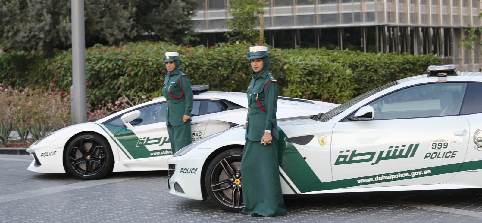 Dubai police women with lambos