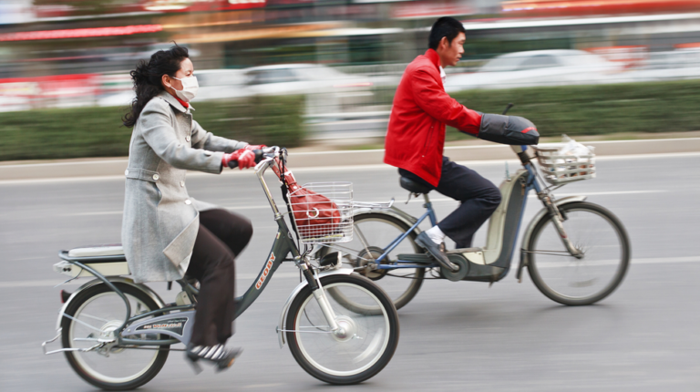 An electric bike getaway “car” used by Israeli bomber