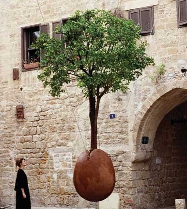 oranger suspendu, woman looking on, Jaffa