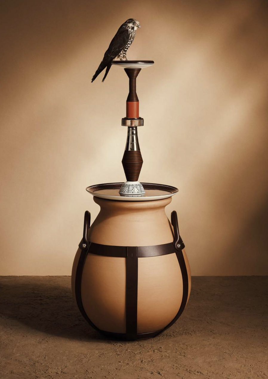 Hermes falcon stand, Dubai, Petit h