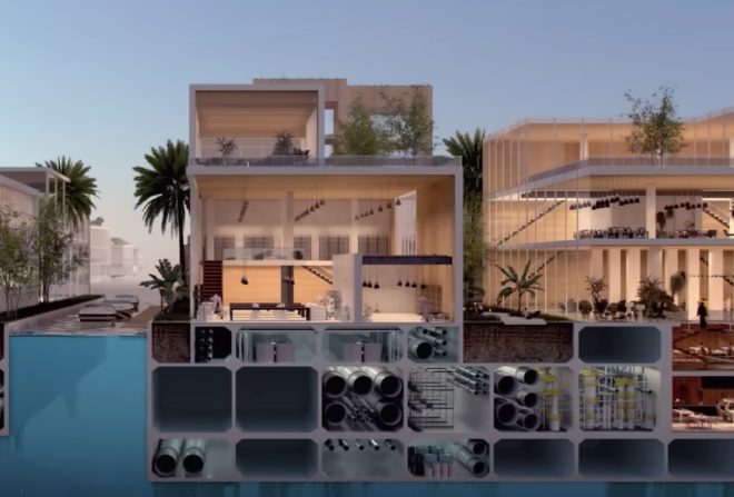 Oxagon, floating city, port city, Red Sea, Saudi Arabia, circular city,