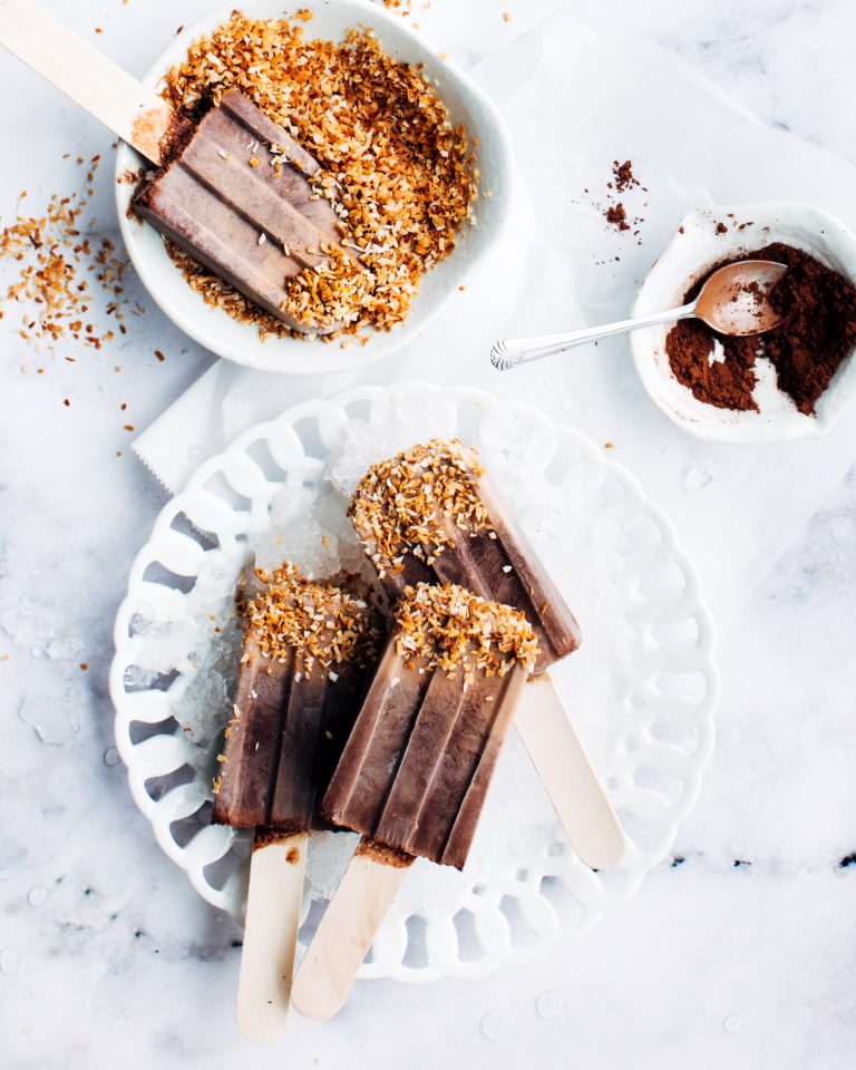Recipe: Tahini and Chocolate Popsicles with Maple Glaze (Vegan)