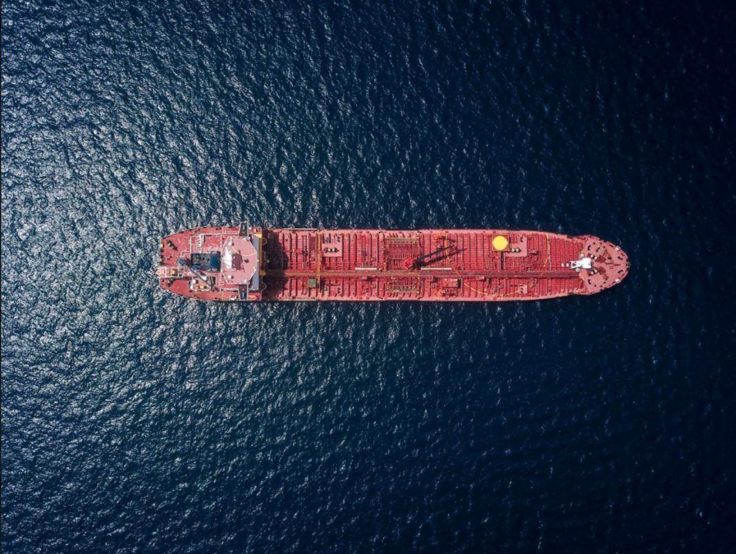 FSO oil tanker from above