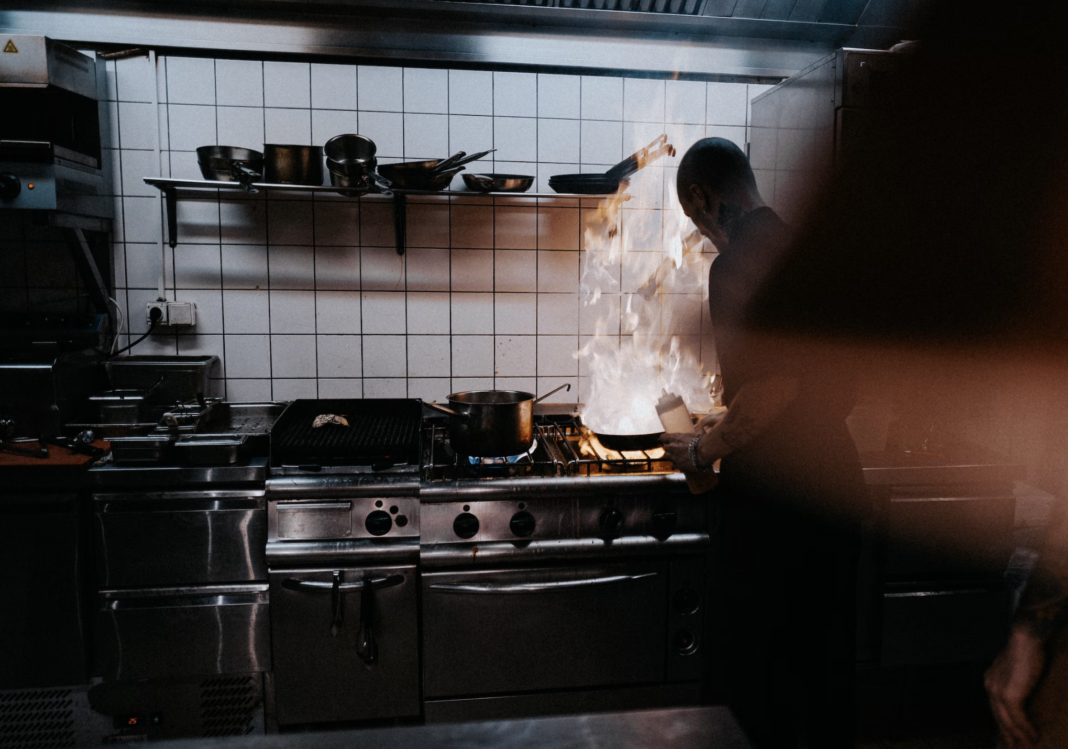 gas stove fire, restaurant Noma