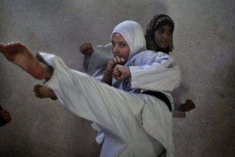 Sensai says: Gaza girls do karate, even after marriage!
