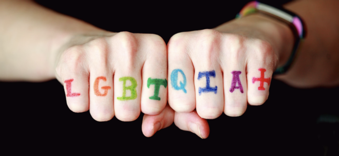 gender fluid worms, LGBT on hands