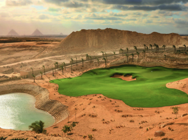 new giza golf club cairo, pyramids