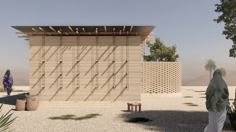 Emergency housing and refugee shelters made from mud