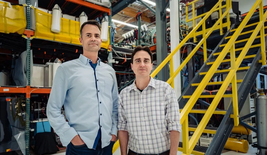 Helion co-founders Chris Pihl and David Kirtley (Helion)