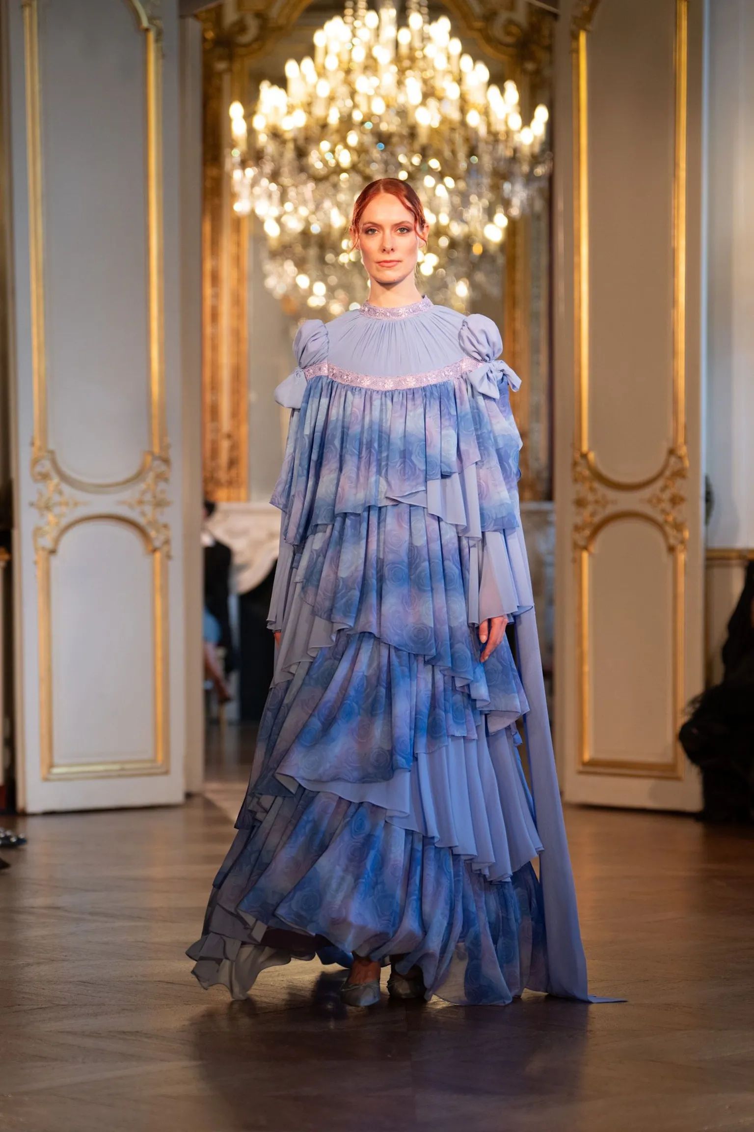 Hicran Önal's "romantic" dresses blend blues and pinks