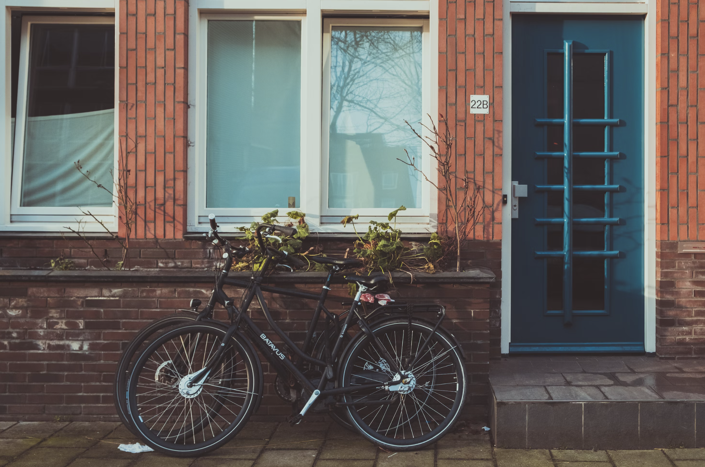 an apartment in Amsterdam with bikes