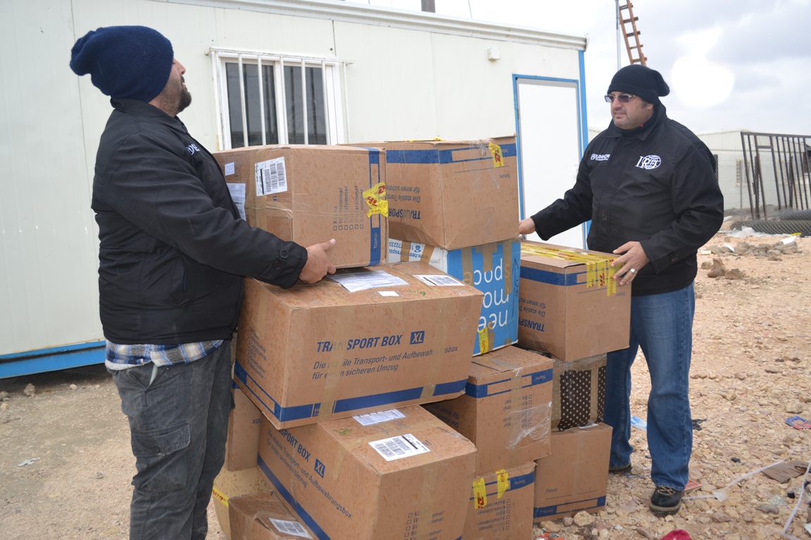 hats in Zaatari refugee camp