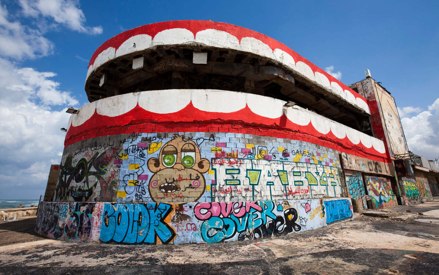 Jaffa port, graffiti