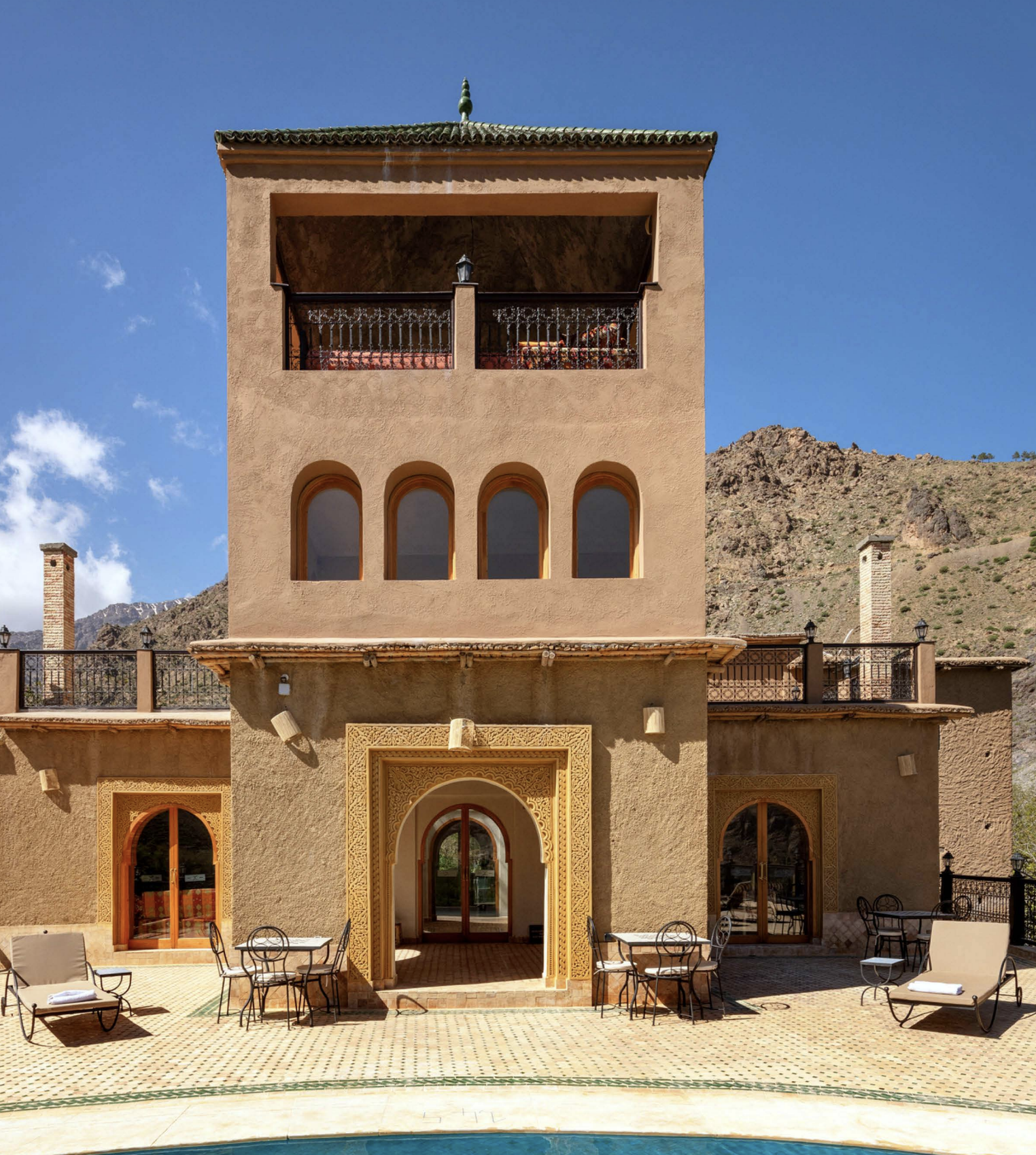 View to the restaurant perch from the pool