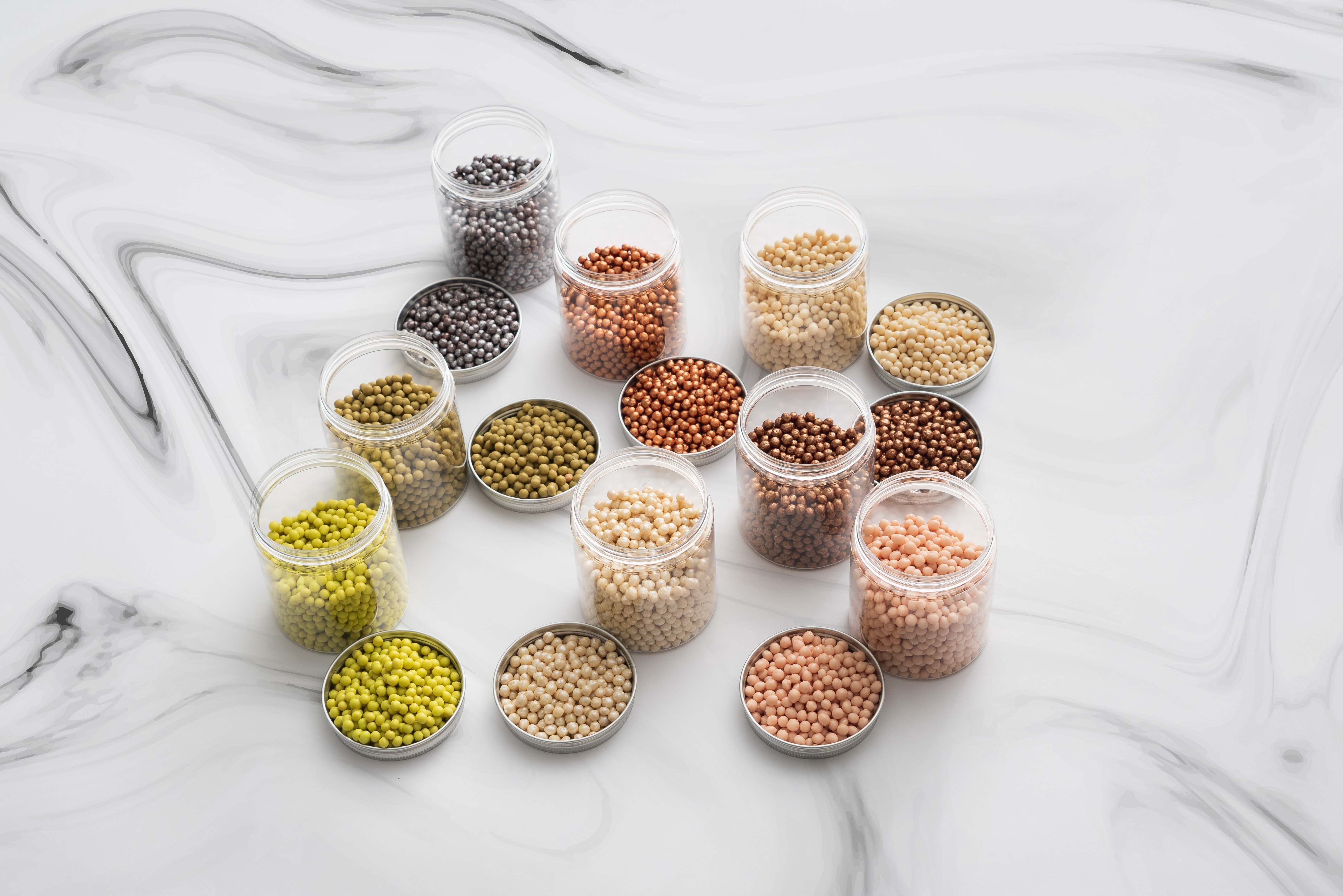 soy beans, many colors