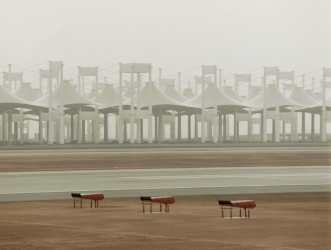 Hajj Terminal, Jedda Saudi Arabia, Terminal at Abdul Aziz Airport built by Skidmore, Owings and Merrill, a Chicago-based architectural firm
