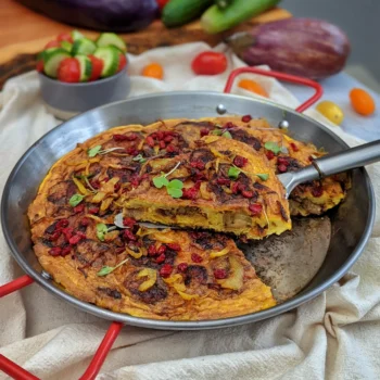 Iranian eggplant frittata