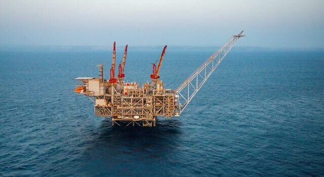 Leviathan natural gas rig off the coast of Haifa, Israel