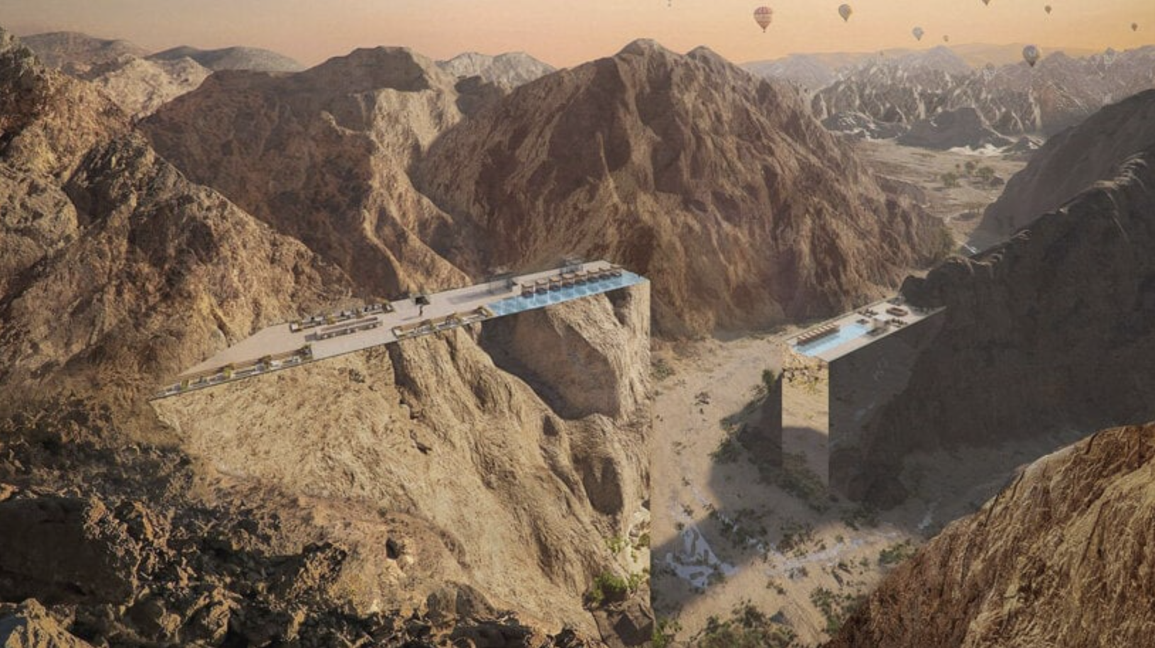 A sustainable desert hotel complex in a Saudi Arabian nature reserve