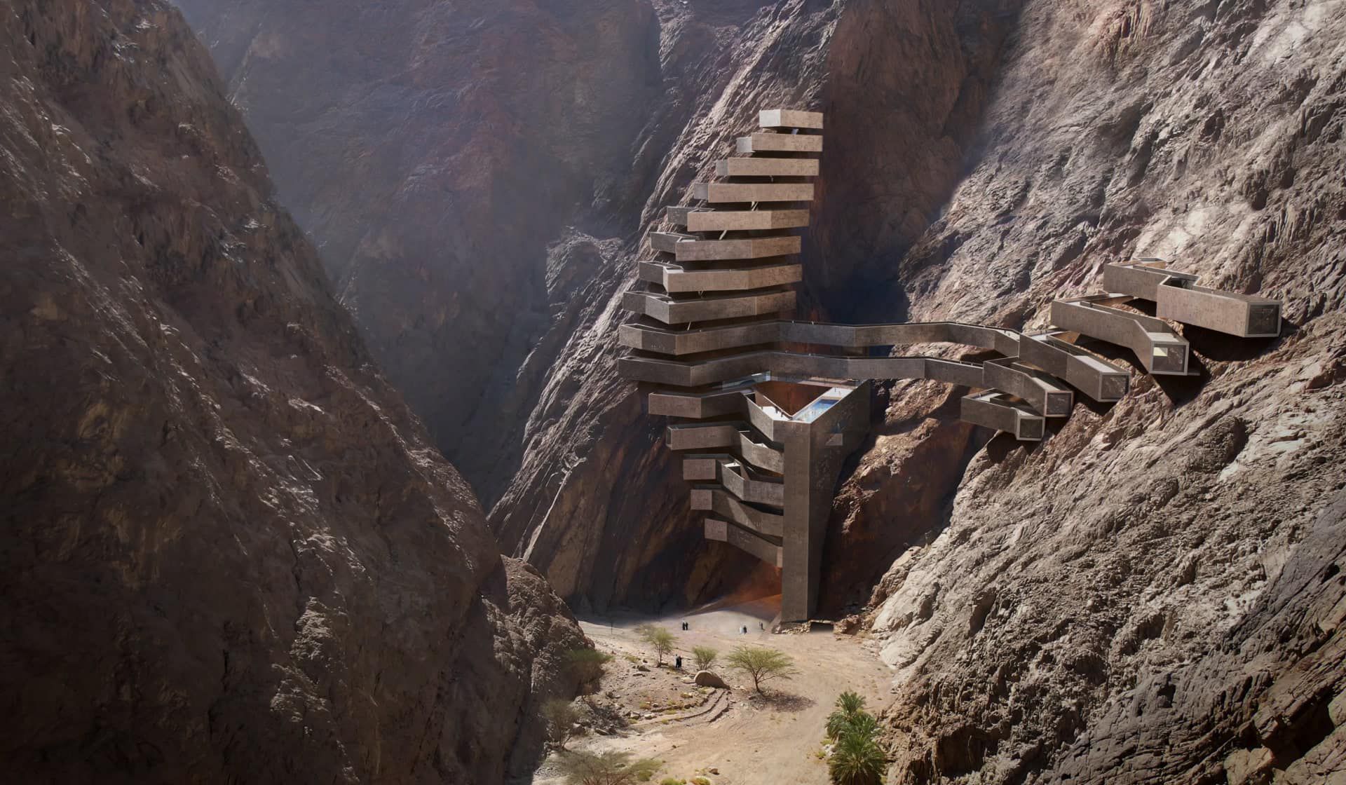 A sustainable desert hotel complex in a Saudi Arabian nature reserve